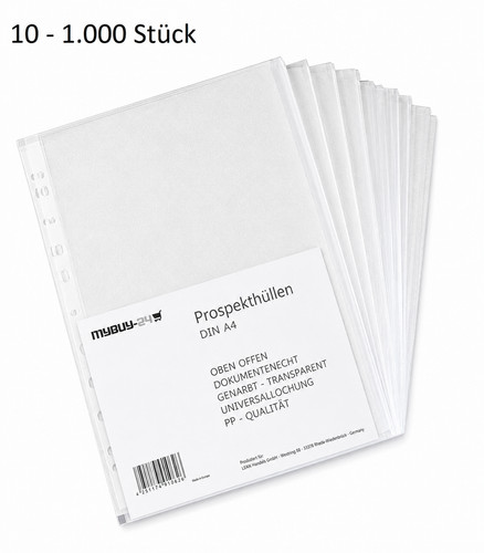 1000 prospekthüllen a4 - 10-1000,